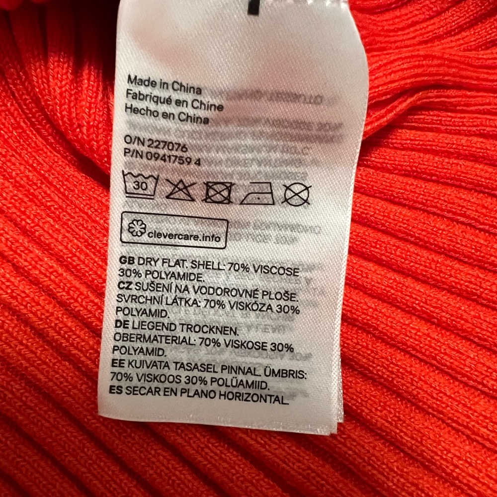 Orange Ribbed Cardigan - Picture 3 of 3